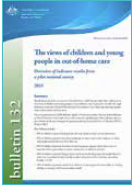 bulletin titled: The views of children and young people in out-of-home care: overview of indicator results from a pilot national survey 2015.