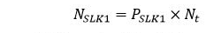 equation NSLK1 = PSLK1 X Nt